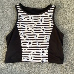 Daisy print sports bra/crop